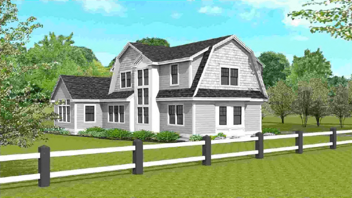 An illustration shows one concept of a proposed house at 615 Lowell Road. Image courtesy of Blatman, Bobrowski, Haverty & Silverstein LLC