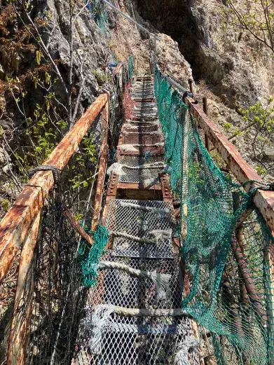 The bridge over a chasm at the most dangerous shrine. Photo courtesy of Jack Brox McCarthy
