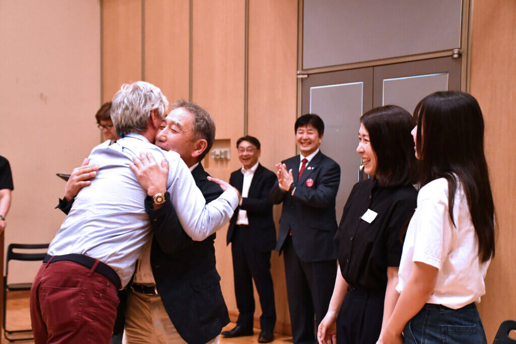 Acton Public Works Director Alan Cathcart with Toshiro Yamakawa, his former host. Photo courtesy of Jack Brox McCarthy