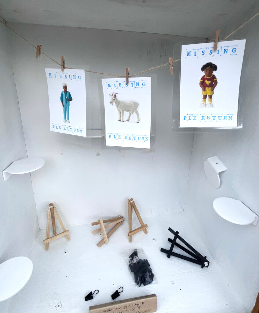 After the gallery heist, Tara Johnson put up small missing posters. Courtesy photo