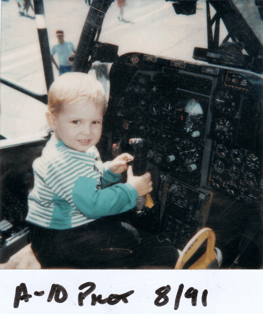 Alex Ostrom grew up going to air shows with his family. Photo courtesy of Andrew Ostrom