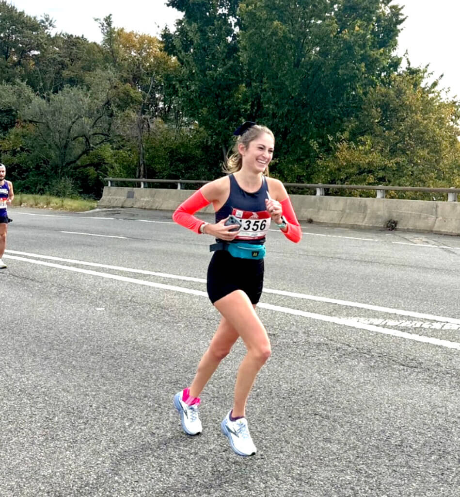 Eline Laurent running one of her many races. Courtesy photo
