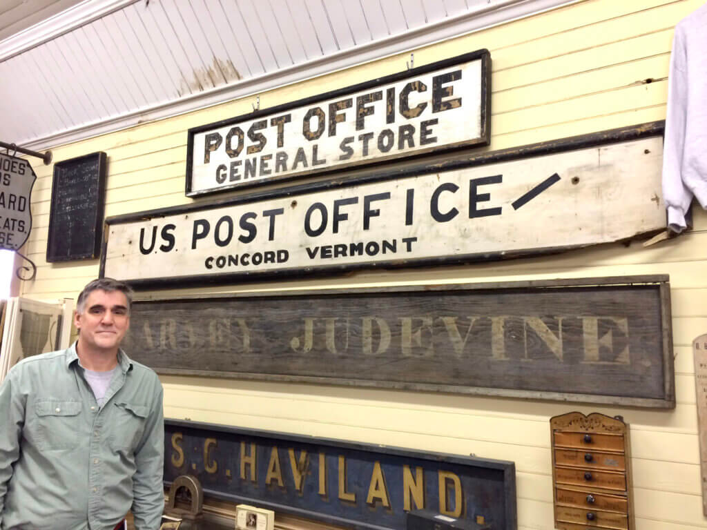 Rob Morrison at the Acton, Vermont post office. Courtesy photo