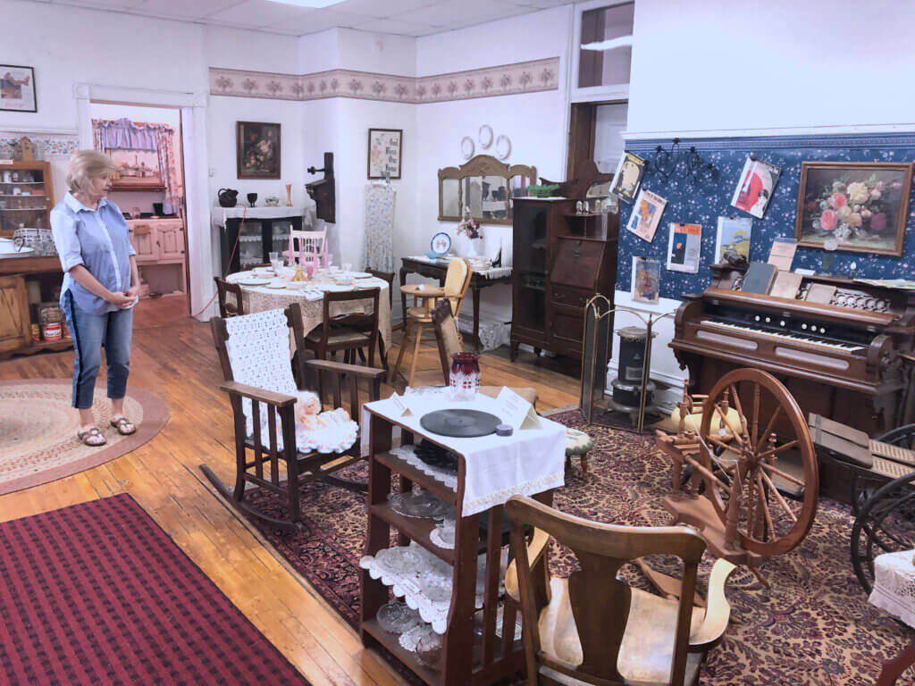Colleen Hayne, at the West Acton Historical Society Museum, West Acton, Minnesota. Courtesy photo
