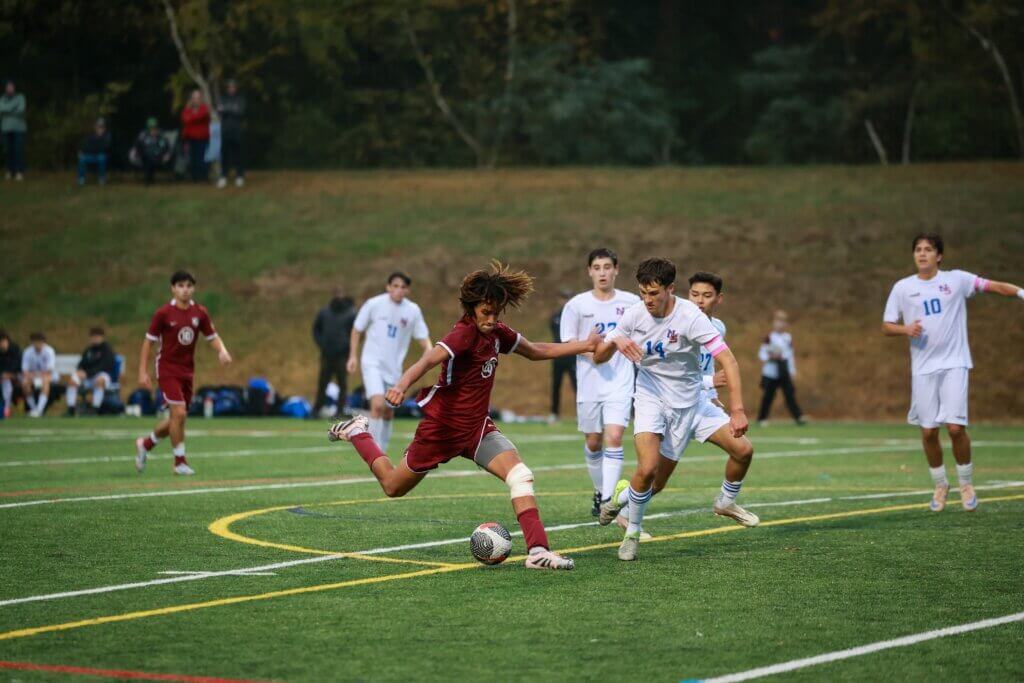 Rory Best fires a shot in first-half action against Newtown South. Photo by Janel Apuna