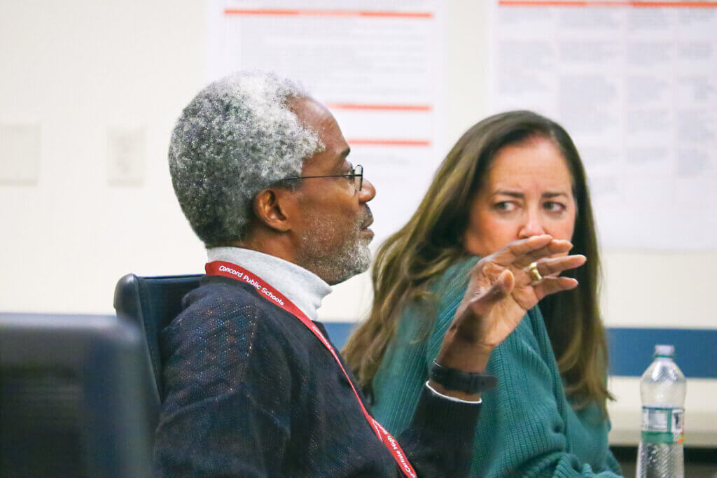 School Committee member Michael Williams said the statement issued by high school co-principals Katie Stahl and Brian Miller showed improvement over previous responses to hateful graffiti. Photo: Trace Salzbrenner/The Acton Bridge