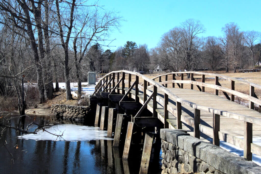 Plans for this year’s 250th anniversary of the start of the American Revolution include several events on or around Old North bridge in Acton. Photo: Dakota Antelman/The Acton Bridge