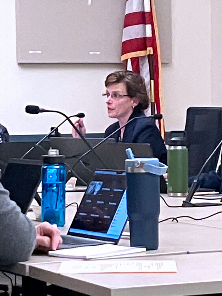 Superintendent Laurie Hunter presented her recommended budgets for Acton-Carlisle High School and the Acton Public Schools to the School Committee on January 7. Photo: Dakota Antelman/The Acton Bridge