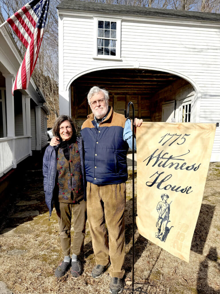 John and Marilyn Brady, owners of the Brown/Beaton/Heywood House (1719). Photo: Laurie O’Neill/The Acton Bridge
