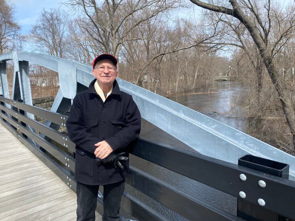 Mario Favorito enjoyed walking around town, including strolls on the Bruce Freeman Rail Trail. Courtesy photo