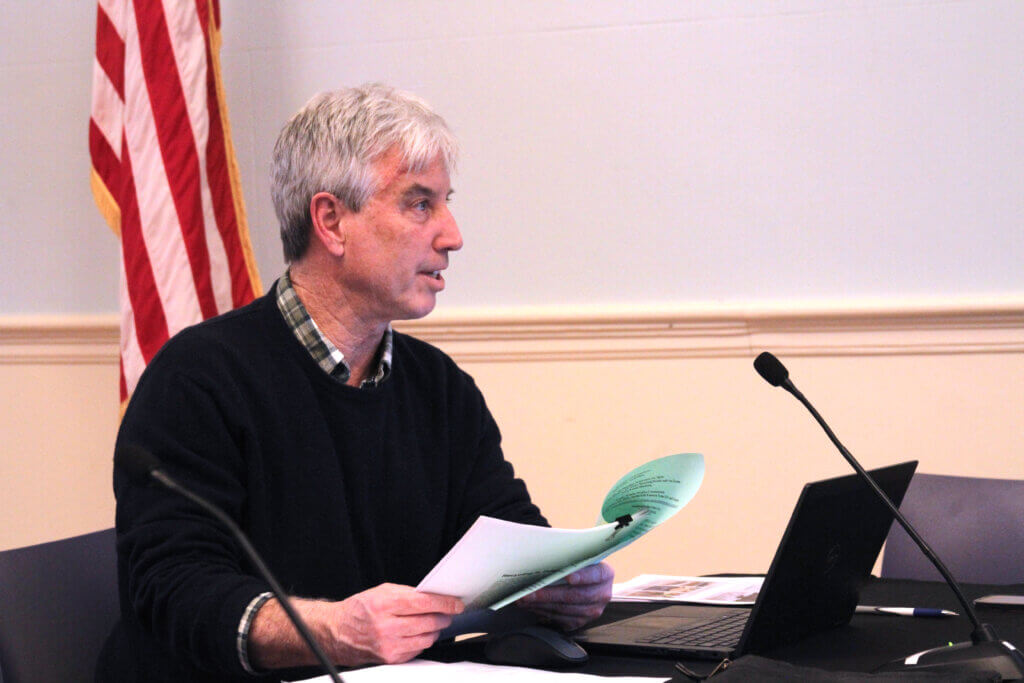 Director of Public Works Alan Cathcart previewed a multimillion-dollar road repair package during a February 12 Public Works Commission meeting. Photo: Dakota Antelman/The Acton Bridge