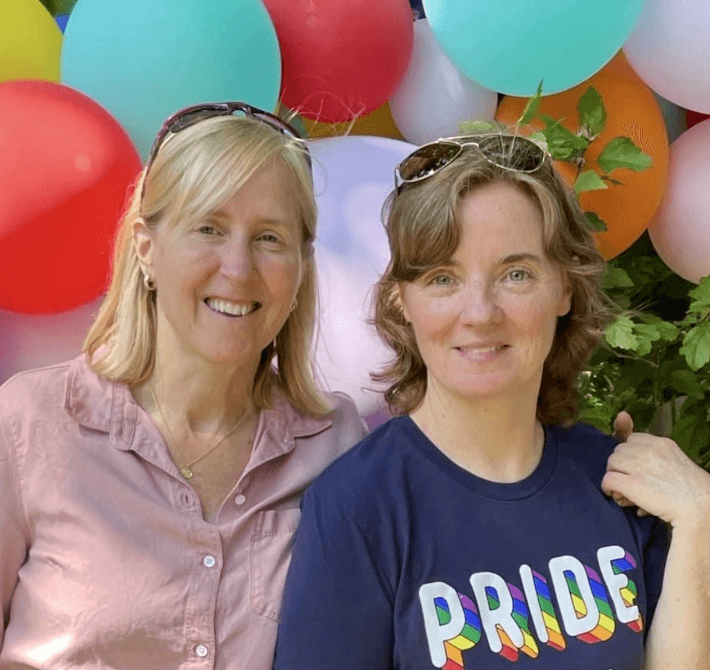 Leanne Bateman, left, and Pam Parker at a Pride event. Courtesy photo