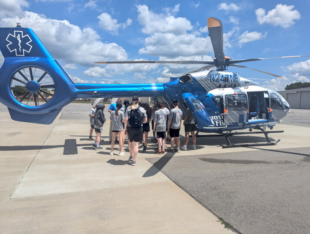 Participants learned about Boston MedFlight and their helicopters. Courtesy photo