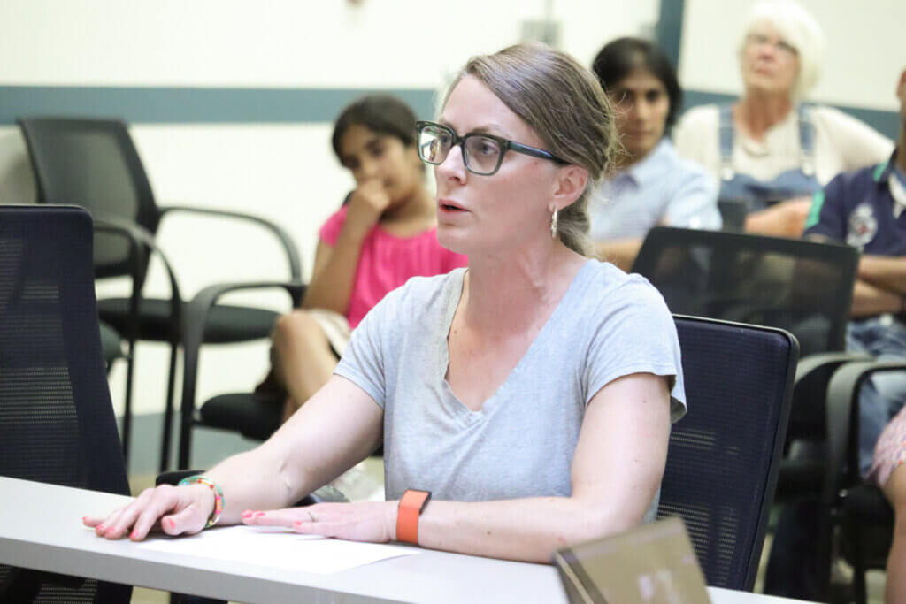 Emily Lines said she is part of a growing group of parents who call themselves the “Intentional Tech Coalition.” Photo: Trace Salzbrenner/The Acton Bridge