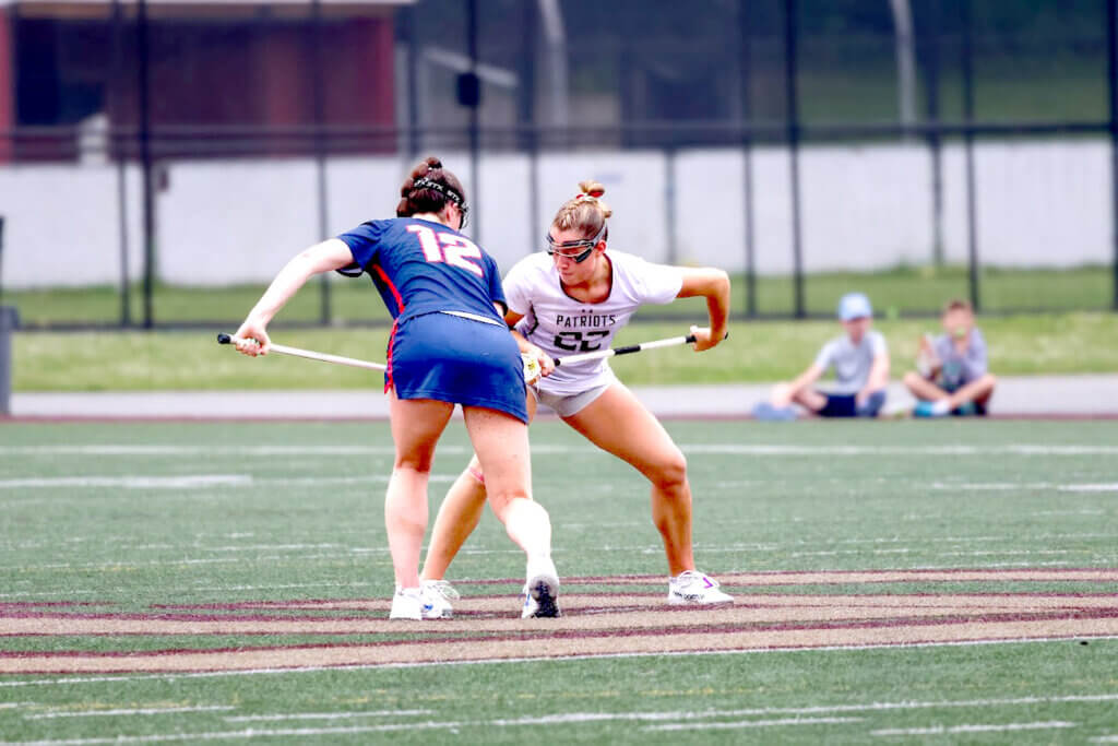 Karleigh Mutch battles for the ball. Photo by Janel Apuna