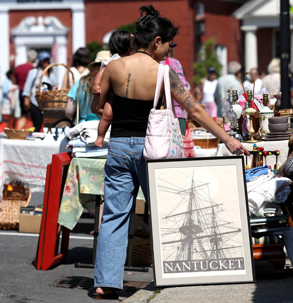 A print from Nantucket was among items for sale by Thoreauly Antiques.