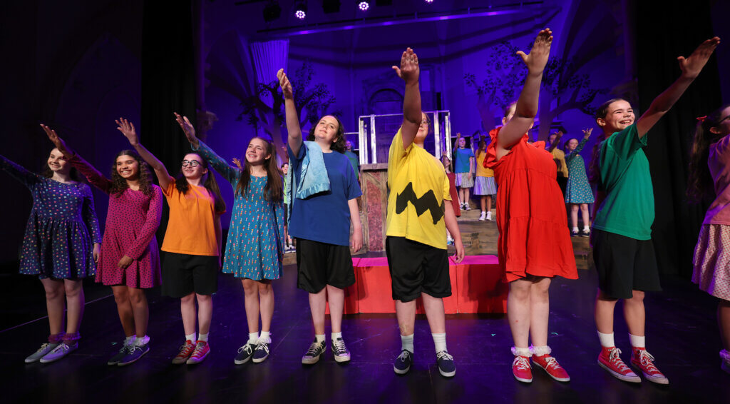 The cast takes a curtain call at the conclusion of the “You’re A Good Man Charlie Brown” at the Acton Youth Theatre in West Acton on Thursday, July 23, 2026. The theater is celebrating its 50th anniversary, according to producer Lisa Evans. Ken McGagh/The Acton Bridge
