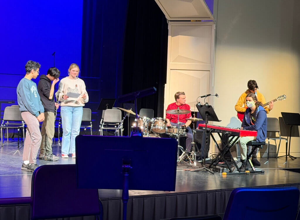Jazz A Block rehearses "Solar." Photo by Sophie Hong