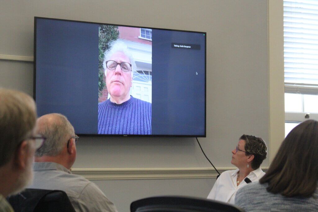 Affordable Housing Trust Chair Keith Bergman updated fellow committee heads on a housing proposal at 91B Main Street. Photo: Dakota Antelman/The Acton Bridge
