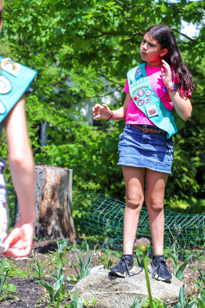 Nina Beaulac recalls the work that went into planning the garden. Photo: Trace Salzbrenner/The Acton Bridge