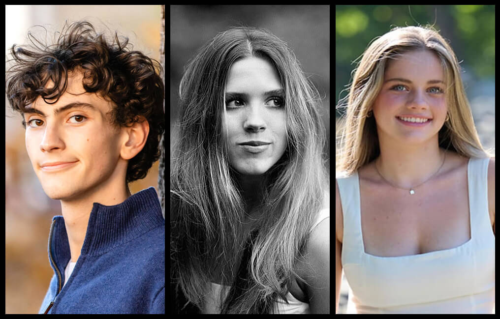Left to right: CCHS students Jimmy McIntosh, Maisey O'Donnell, and Hannah Wasserman. Courtesy photos