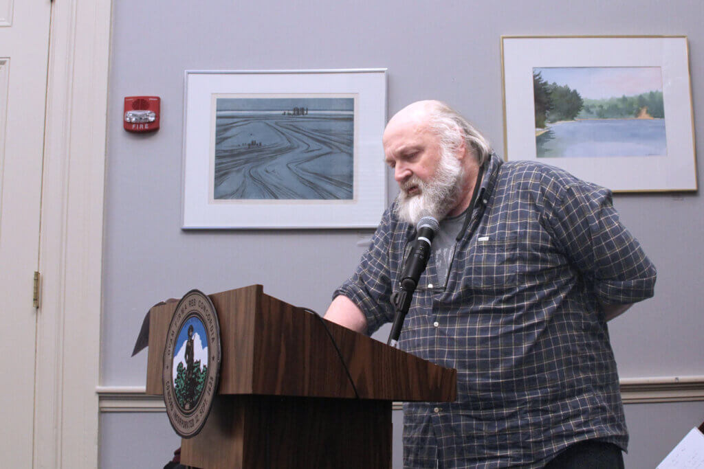 Acton resident Craig Awmiller said recent complaints about the Select Board’s appointment policy seem like “a manufactured problem” with political motivations. Photo: Dakota Antelman/The Acton Bridge