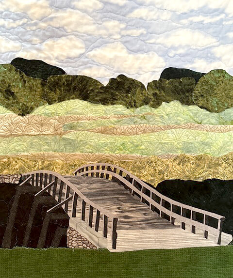 Lincoln resident Tricia Deck made her quilt “Old North Bridge” for the show. Courtesy photo