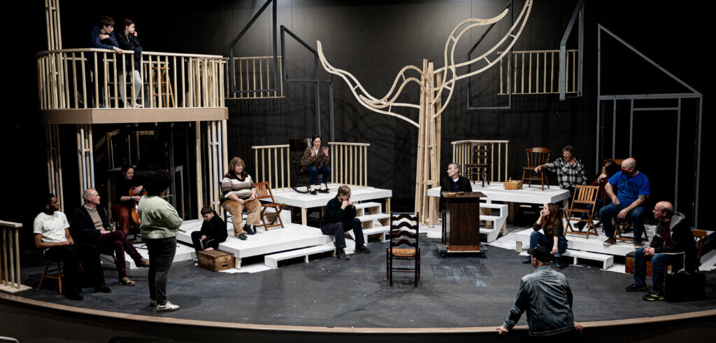 The cast of “To Kill a Mockingbird” at The Umbrella Arts Center. Photo by Jim Sabitus