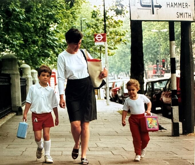 Robin and Claude lived with their two kids, Chase and Christina, in London before moving to Switzerland. Courtesy photo