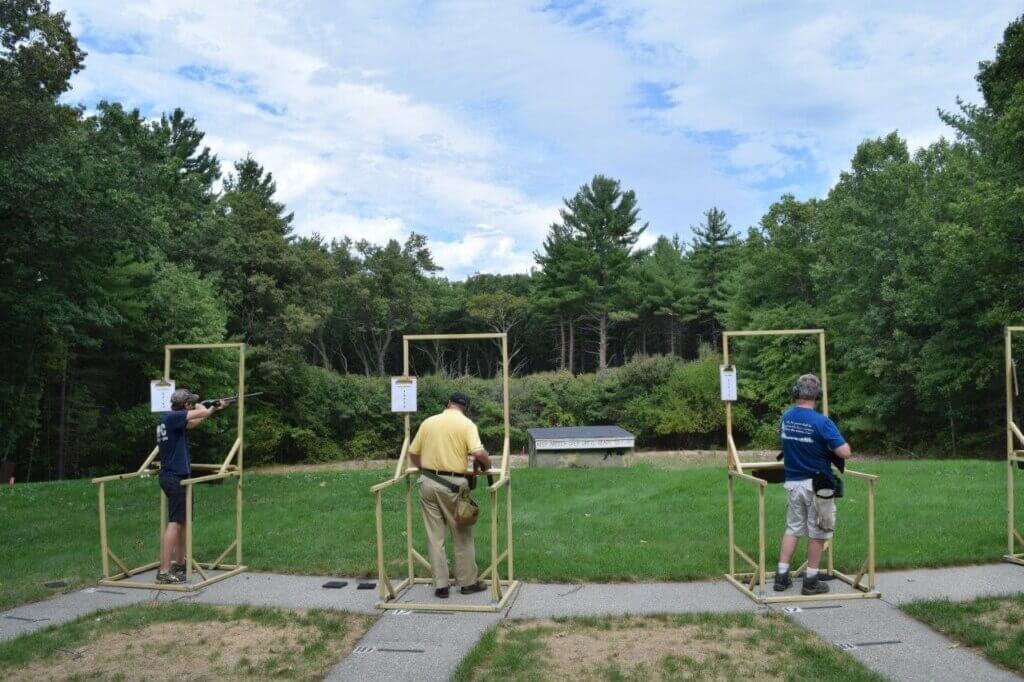 Club members at the trap shooting range. Photo courtesy of the Acton Rod & Gun Club