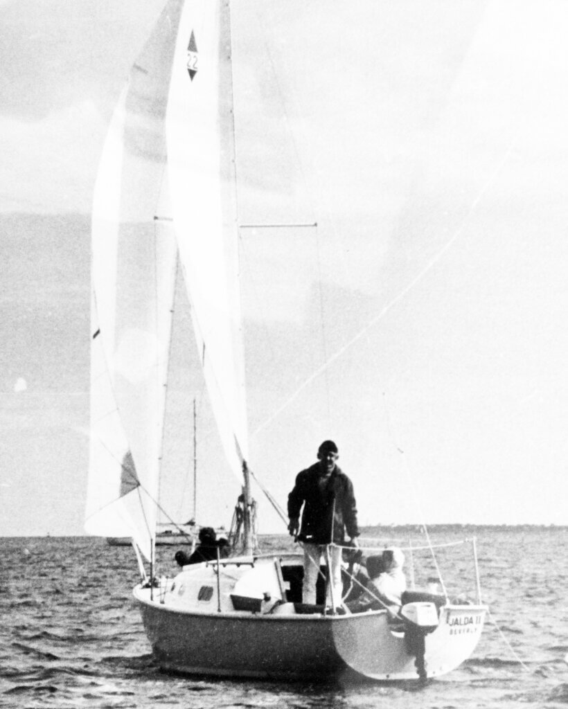 "Dad was an inventor, a math genius, a family man who loved his sons and learned baseball, downhill skiing, tennis, and yes, ocean sailing, so that we would love it." Photo courtesy of David Filipov
