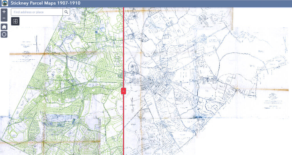 The Stickney maps were recently digitized and include an overlay of a current Acton map for comparison. Image via Town of Acton