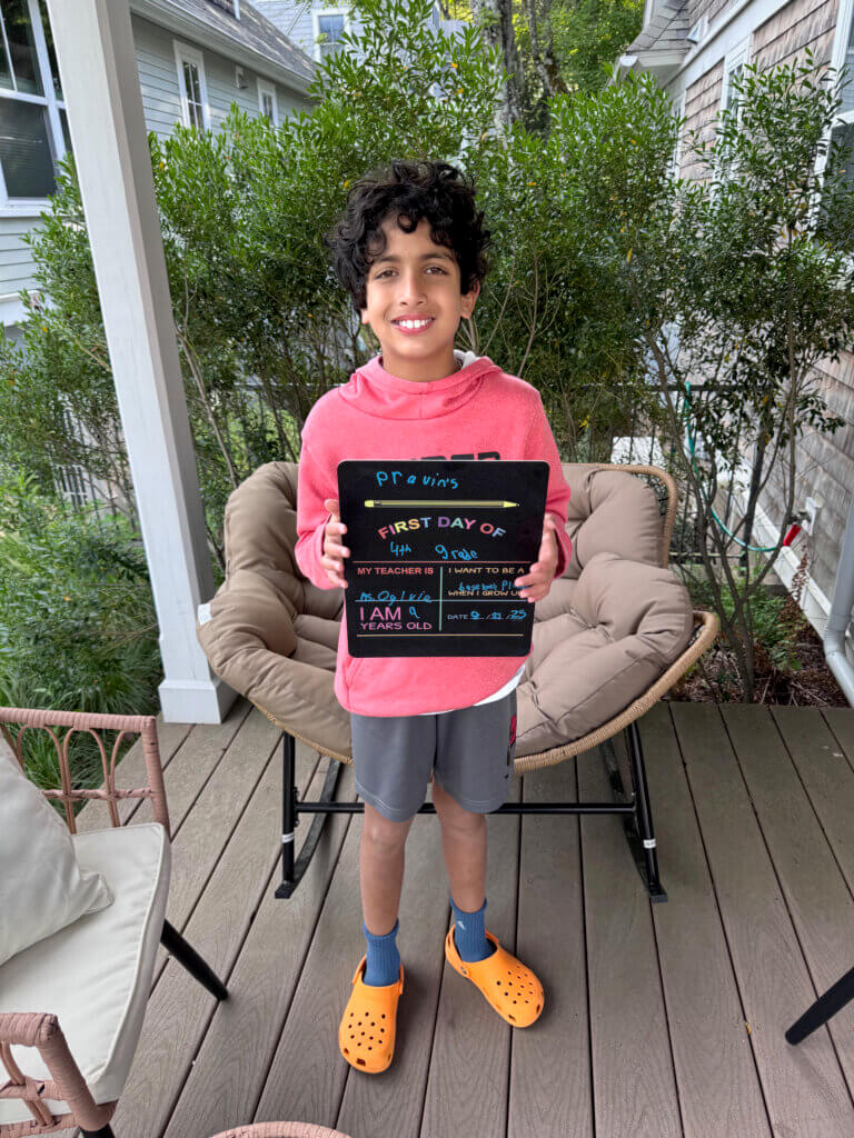 Pravin Amini is in fourth grade at Thoreau.