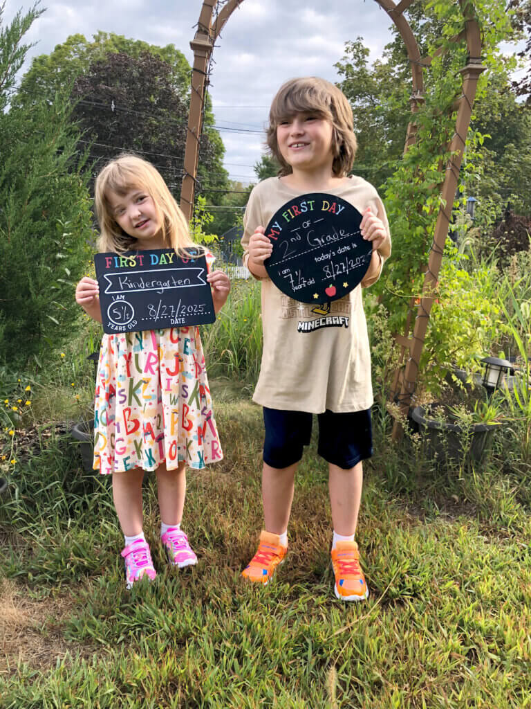 Kindergartner Ruth Joy, 5, and second grader Seamus Joy, 7, attend Willard Elementary School. 