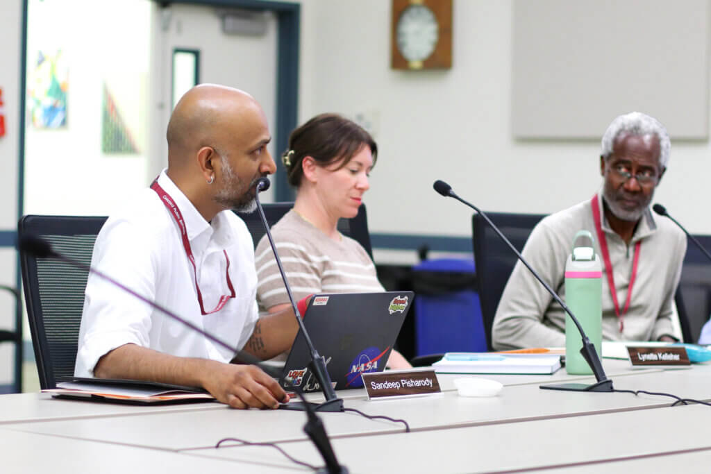 School Committee member Sandeep Pisharody said he was “shocked” when he learned residents rejected funding for a bathroom building at Acton-Carlisle High School. Photo: Trace Salzbrenner/The Acton Bridge