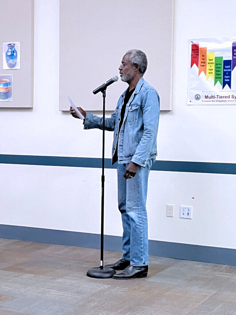 Dr. Michael Williams addresses the School Committee on November 6. Photo: Dakota Antelman/The Acton Bridge