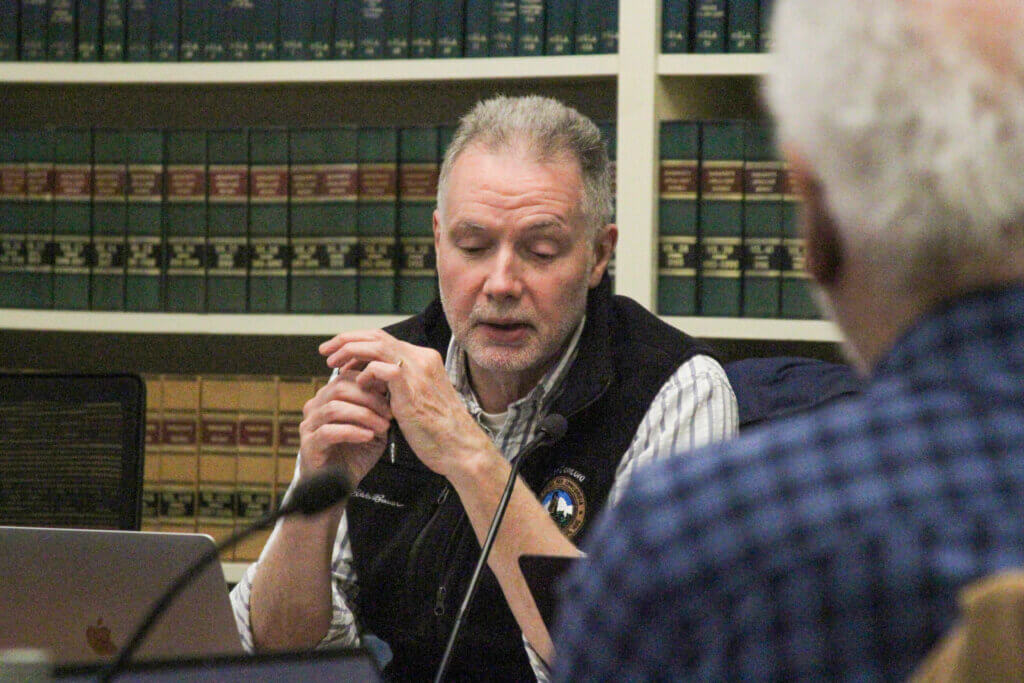 Select Board Chair Mark Howell, left, is one of several board members named in a new series of Open Meeting Law complaints. Photo: Dakota Antelman/The Acton Bridge
