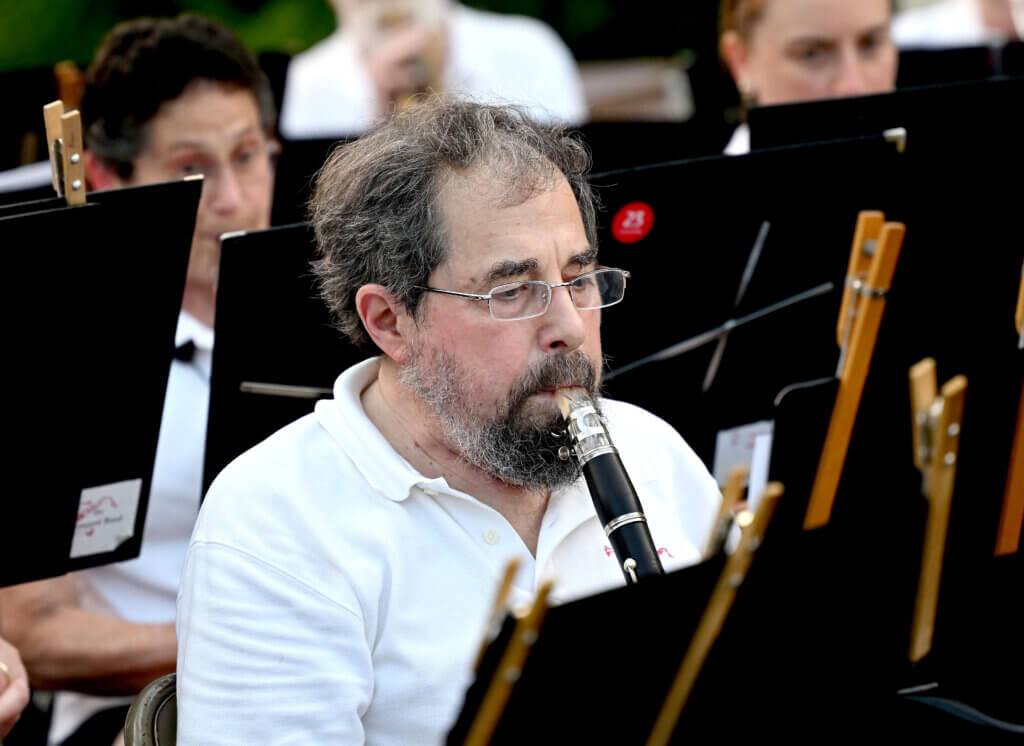 Concordian David Gaylin focuses on his clarinet. Photo: Ken McGagh/The Acton Bridge