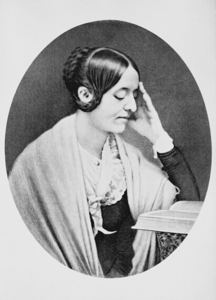 An image of Margaret Fuller copied from an engraving. Courtesy of Special Collections, Acton Free Public Library