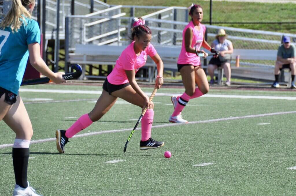 Ceci Clancy and co-captain Kaia Triola on the move. Photo by David Clancy