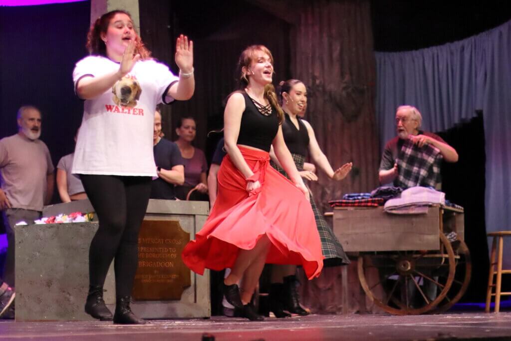 Zanieri said the movement required in dance numbers had to be factored into the costume design. A week before opening night, actors rehearsed out of costume while their outfits were completed. Photo: Trace Salzbrenner/The Acton Bridge