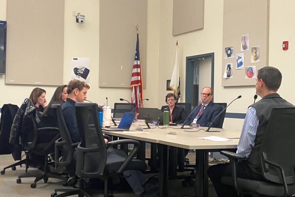CMLP Director Jason Bulger faced tough questions from the School Committee late last year over middle school solar plans. Photo: Dakota Antelman/The Acton Bridge