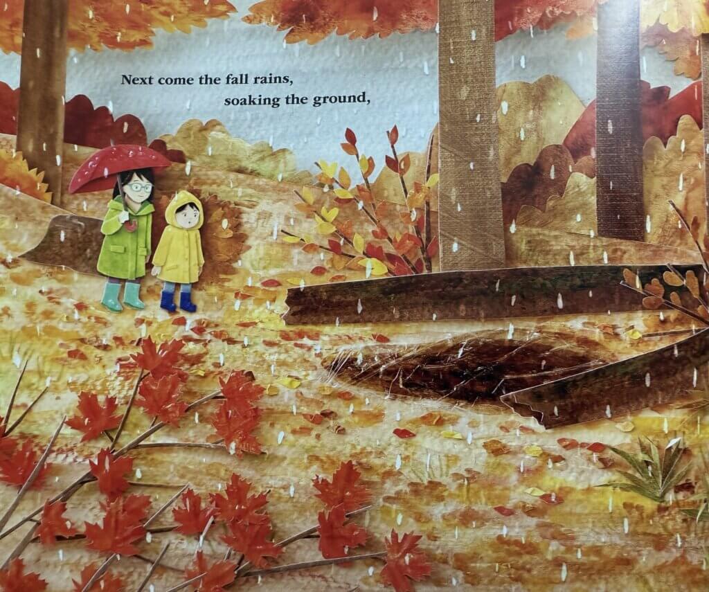 An illustration from “The Noisy Puddle.” Photo: Laurie O’Neill/The Acton Bridge