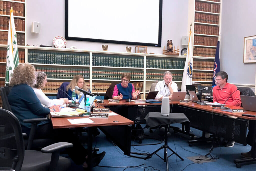 The Select Board heard an update on the 2026 fiscal year operating budget during its meeting on February 3. Photo: Dakota Antelman/The Acton Bridge.