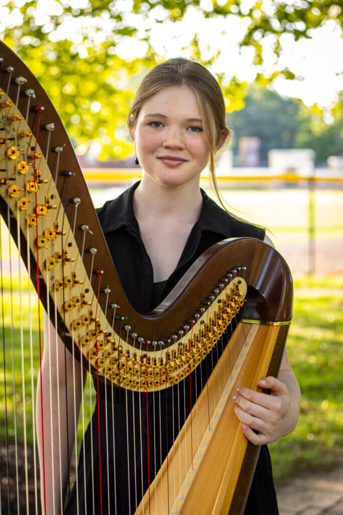 Acton-Carlisle High School harpist Flora Lemon. Courtesy photo