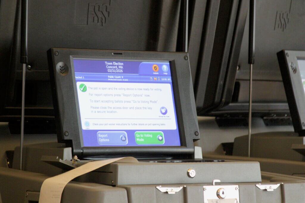 Acton election officials say they have a solid system of checks to ensure an accurate count after polls close. Photo: Dakota Antelman/The Acton Bridge