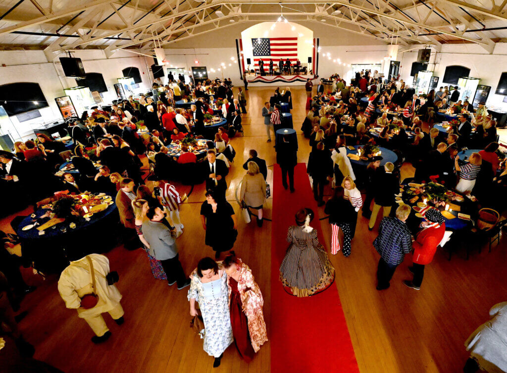 Attendees fill the Acton Armory during the 2025 Patriots Ball at the Acton Armory on Saturday, April 12, 2025. Ken McGagh/The Acton Bridge