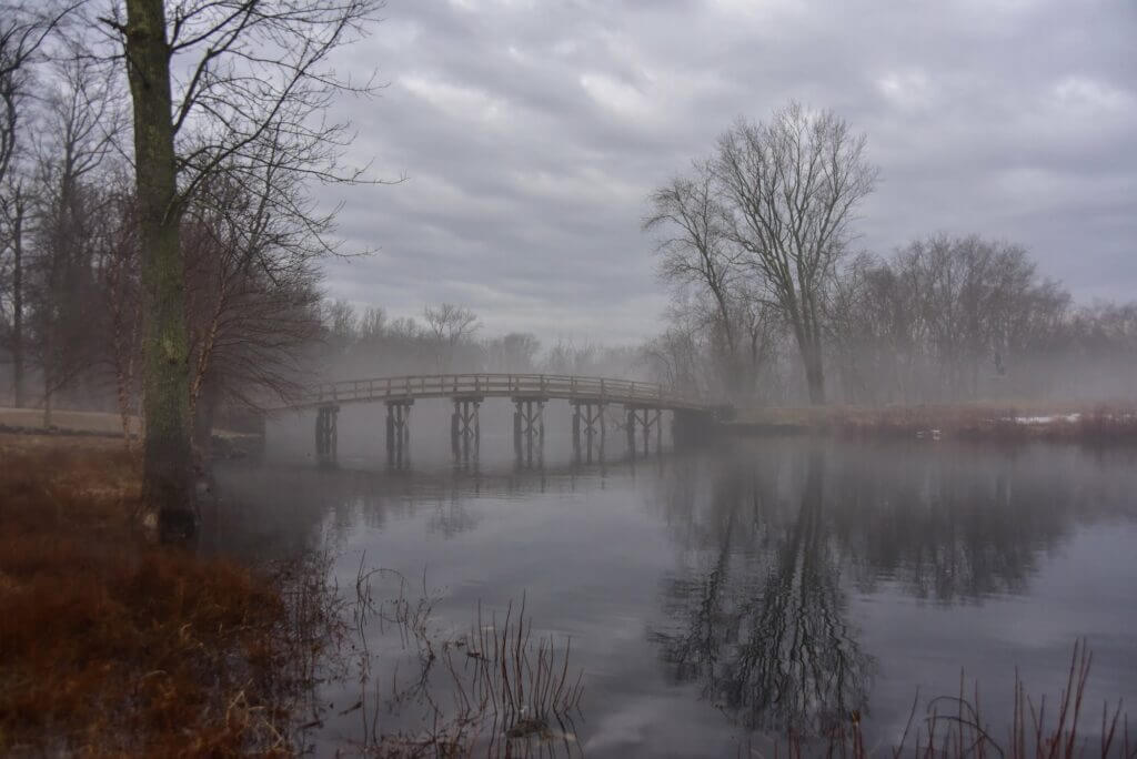 This image of Acton's Old North Bridge was the lead photo of the first edition of The Acton Bridge on October 21, 2022. 