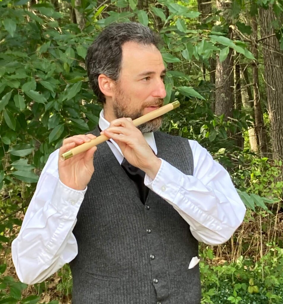 Ranalli with the kind of wooden flute Henry David Thoreau would have played. Courtesy photo