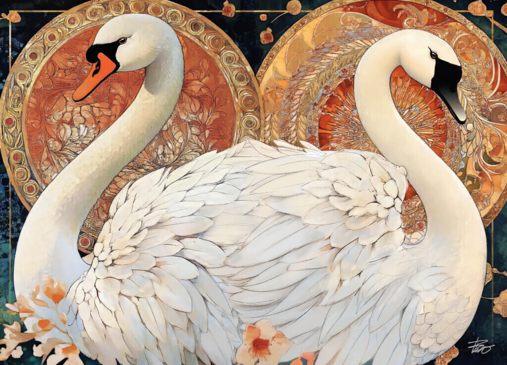 swan illustration by Peter Farago